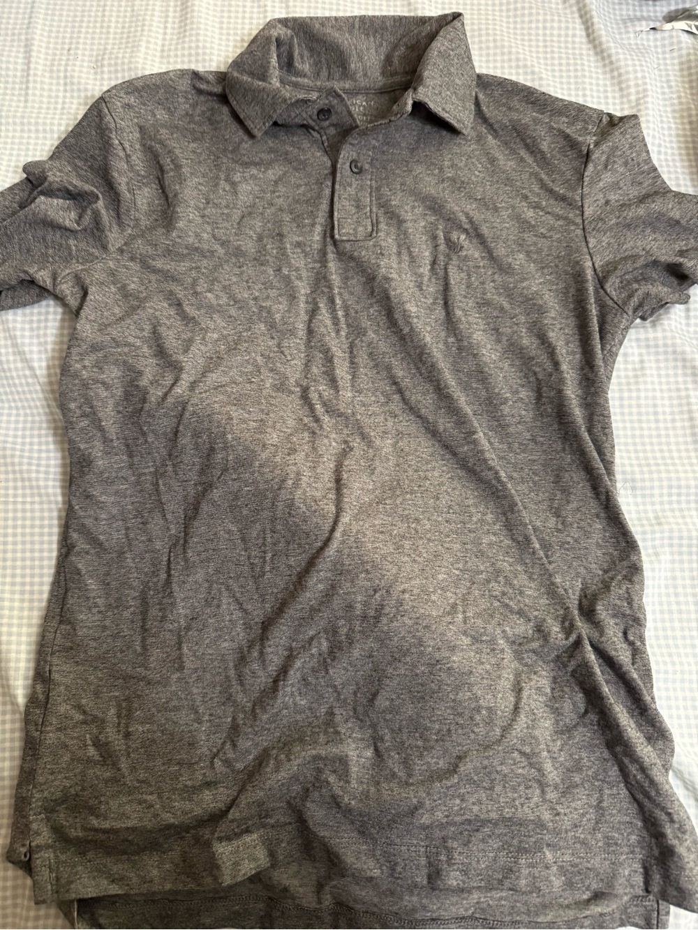 American Eagle Outfitters Gray Heather Polo Shirt